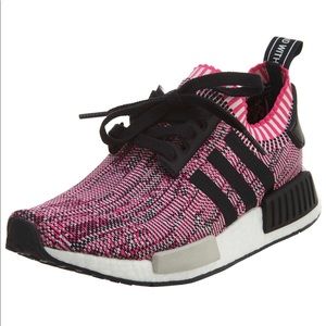 ADIDAS NMD R1 Rose Pink and Black Primeknit Shoes